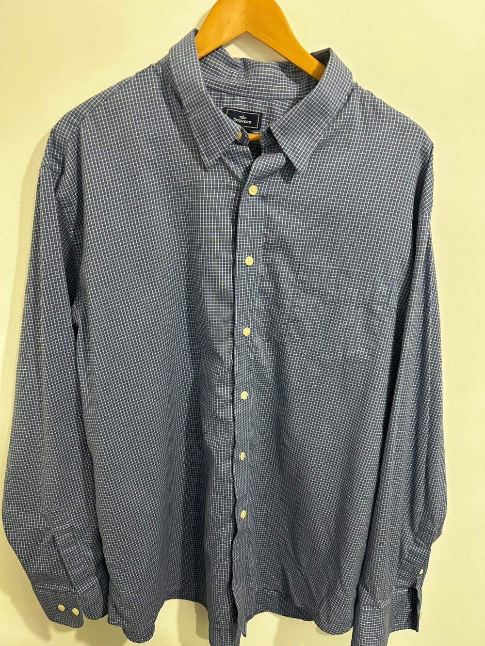 Men's Dockers long sleeve Dress shirts Blue/White #1090